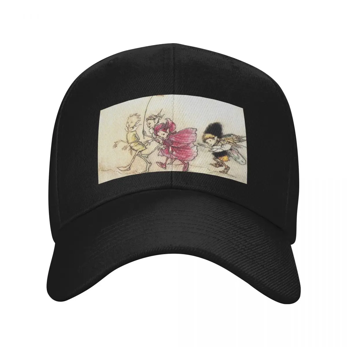 Peaseblossom, Cobweb, Moth and Mustardseed - A Midsummer Night's Dream, Arthur Rackham Baseball Cap New Hat Men's Women's