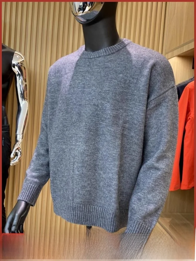 

Мягкий уютный круглый вязаный свитер Ne, мужской ленивый свитер с плечами, осень-зима, новинка Faion, простой японский свитер Long Sve Youth