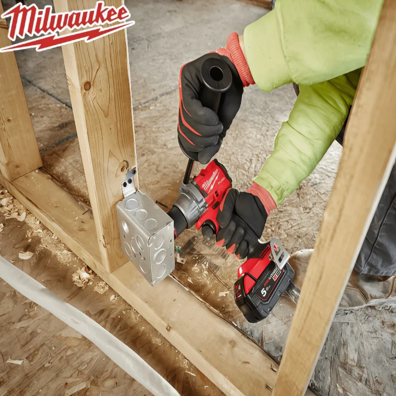 ميلووكي مثقاب كهربائي صغير 150N.m مثقاب صدمي لاسلكي بدون فرش لبطارية 18 فولت تستخدم أداة تزيين الطاقة #2