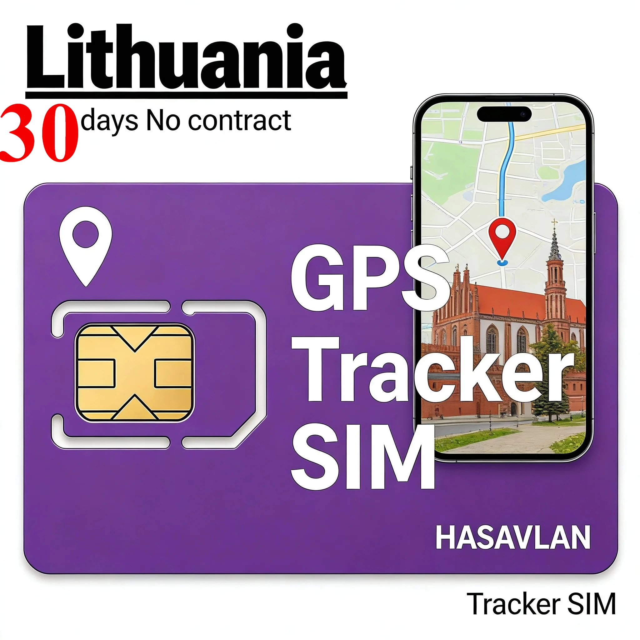 4G GPS-трекер с SIM-картой, Tri-cut Cat1 M2M без контракта, 30 МБ/30 дней для TK303F S20, ZOVAGOLO Литва
