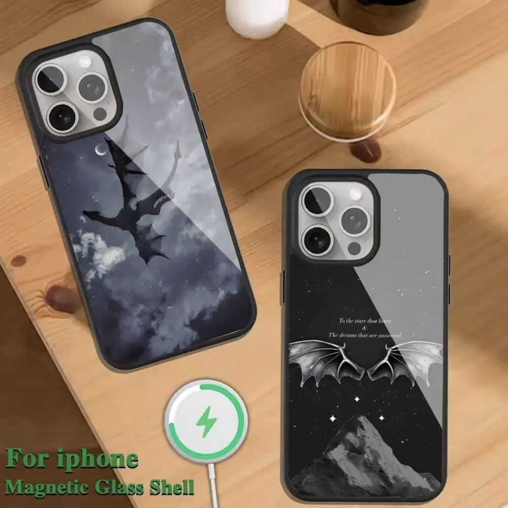 

Acotar A Court of Mist F-Fury Phone Case For Magnetic Wireless Charge Cover For iphone 16 15 14 13 12 11 Pro Max Plus Coque