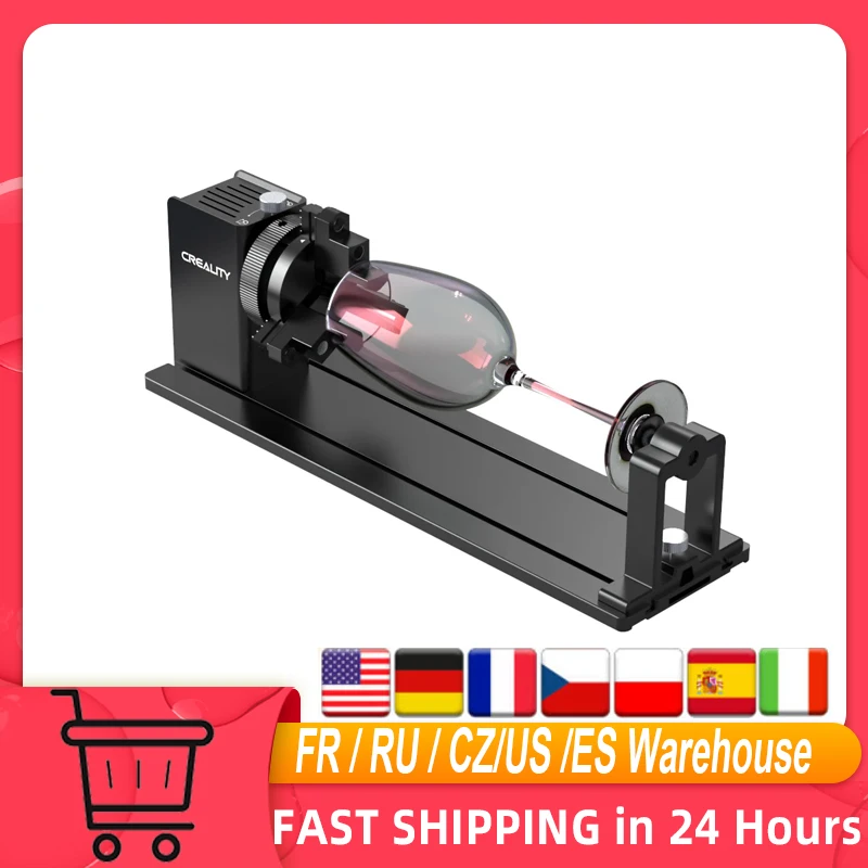 Creality Rotary Kit Pro 3 in 1 Jaw Rotary Roller Multifunctional Laser Engraver Attachment for Cylindrical Objects Wine Glass