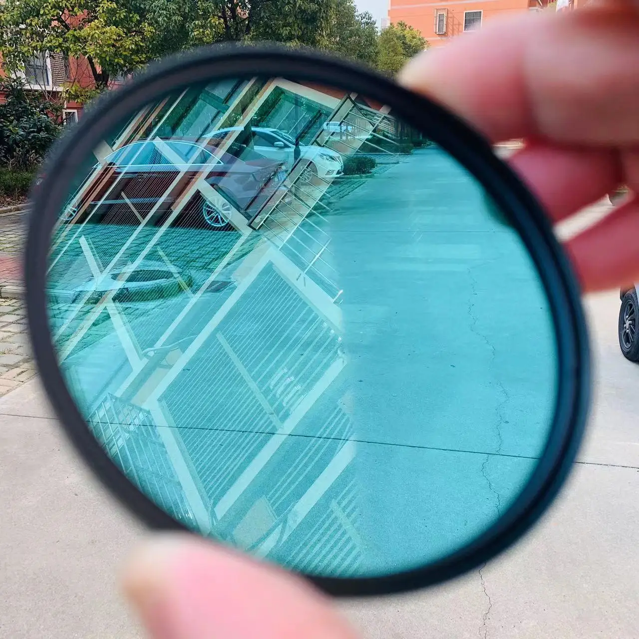 Gwintem kamery do montażu na ścianie okrągła oprawka 52mm niebieskie szkło filtr podczerwieni QB21 BG38 do fotografii