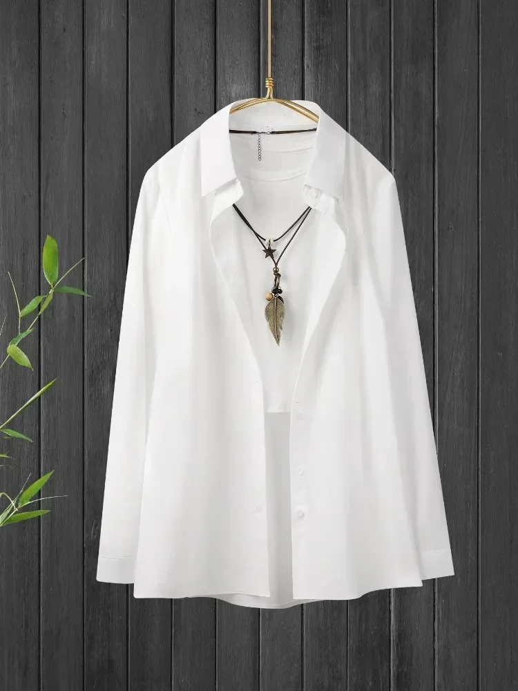 Grande taille femmes chemises 2025 été ample décontracté hauts à la mode élégant Style coréen solide doux mignon Blouses simple boutonnage revers