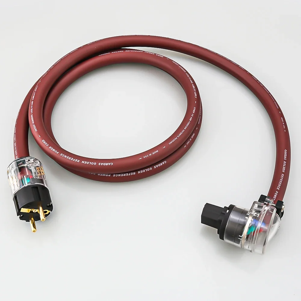 HIFI Cardas golden reference DIY Power Cord 90 Degree Right Angle EU/US Power Plug IEC Female Power Connector Schuko Power Cable