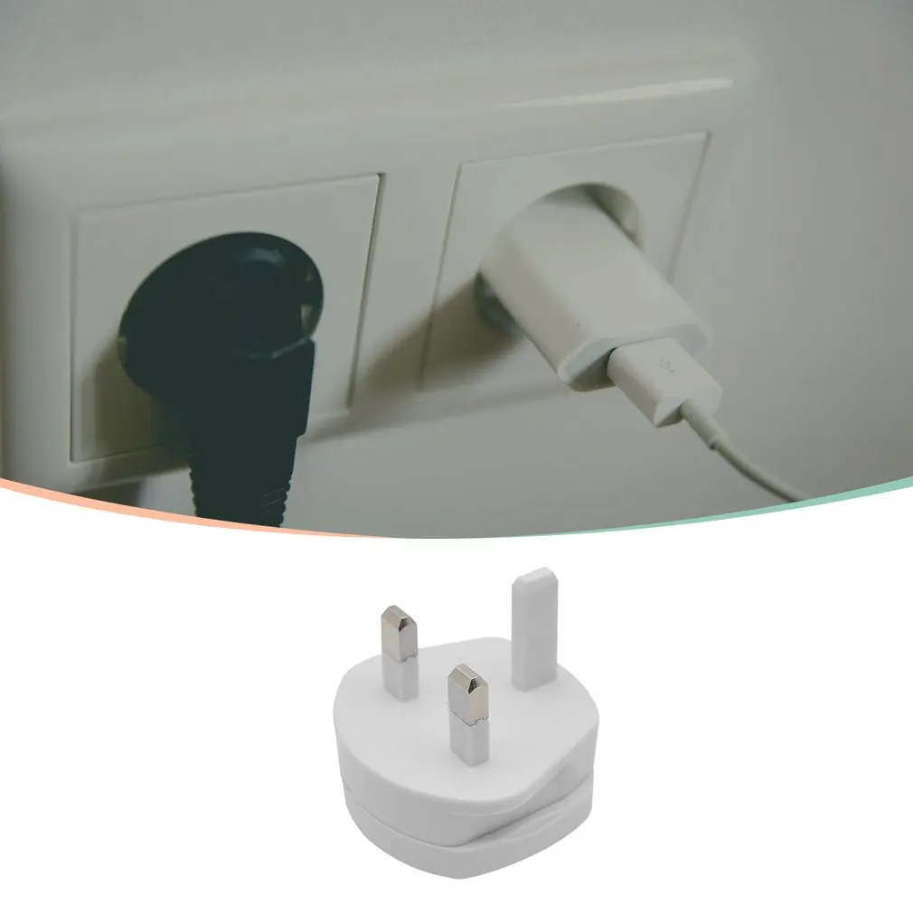 Adapter Plug US EU To UK 2 Pin To 3 Pin 1A Fuse For Shaver Conversion Plugs Practical Multifunctional Charging Adapters