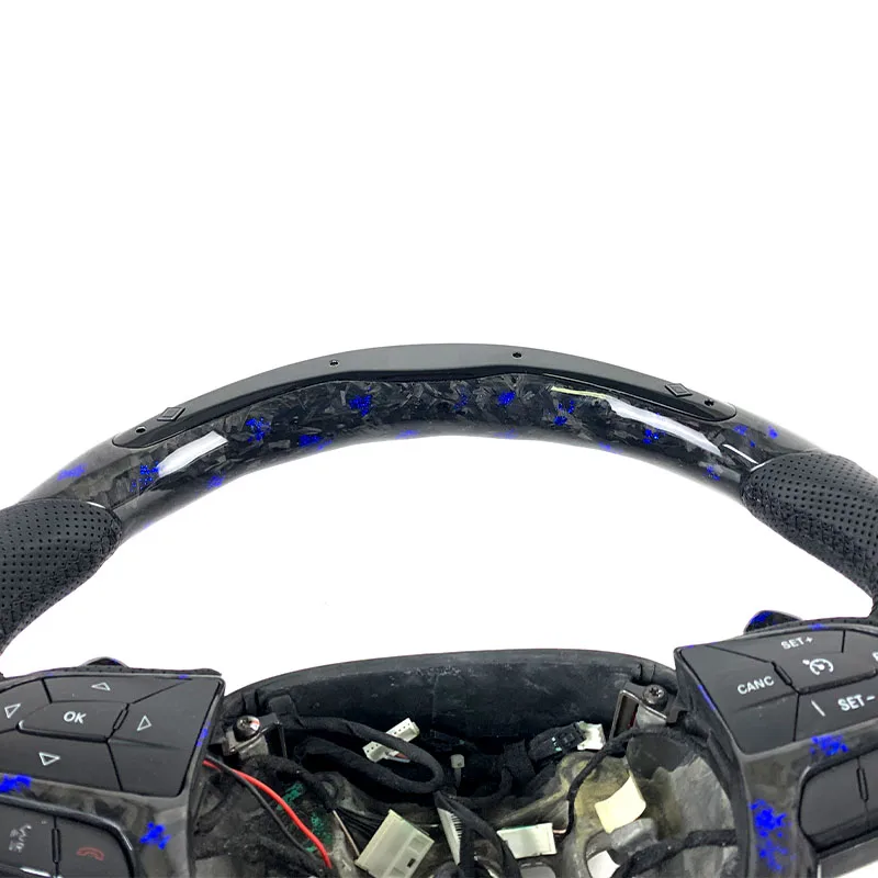 FOR JEEP Free Light 2016 2017 2019 2020 2021 LED Display Blue Forged Carbon Fiber Customized Car Steering Wheel