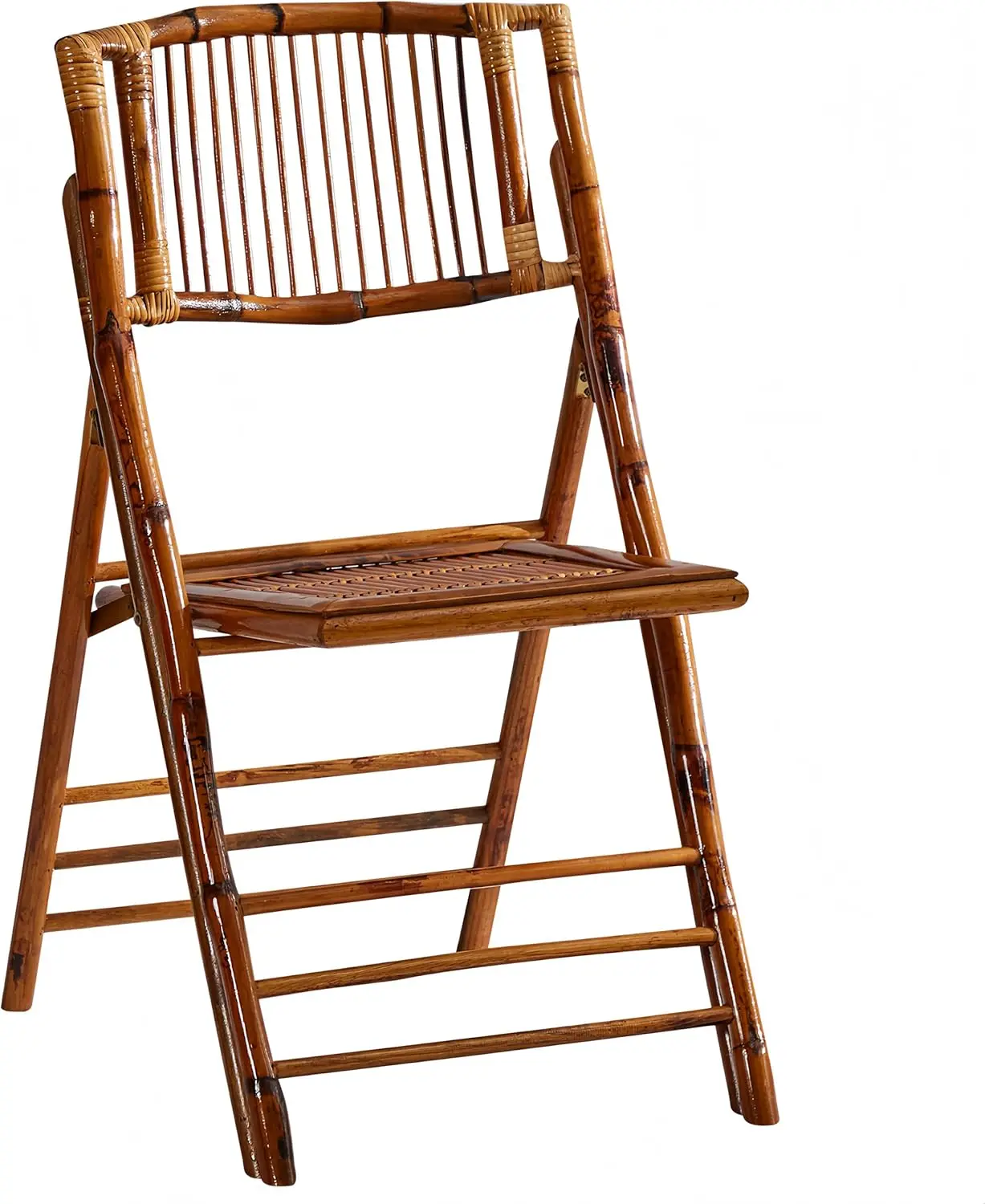 

FSC Certified Bamboo Folding Chair, 330lb Capacity Vintage Dining Chair for Indoor/Outdoor Use (Antique Brown)
