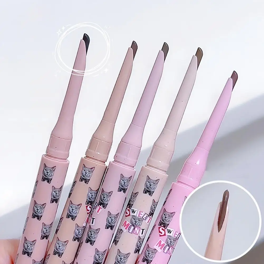 1PCS Double headed eyebrow pencil waterproof long lasting slim pen eyebrow head Microblading super S9K6