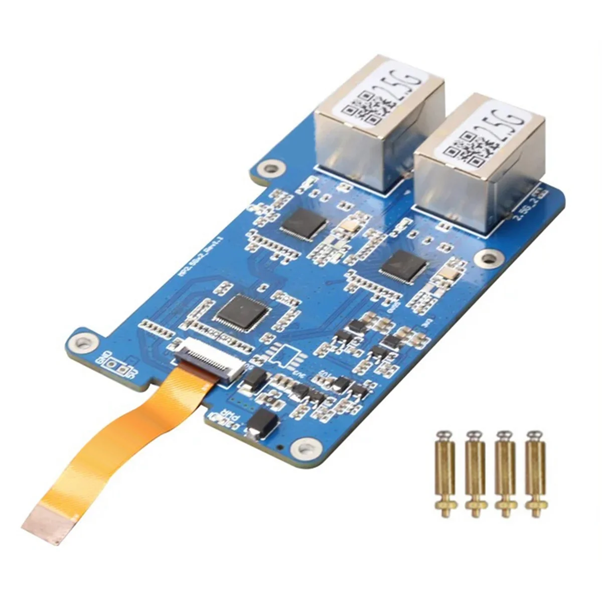 MP2.5GD para Rasbperry Pi 5 PCIE a Dual 2,5G Ethernet HAT RTL8125 Placa de expansión compatible con sistema operativo RPi y