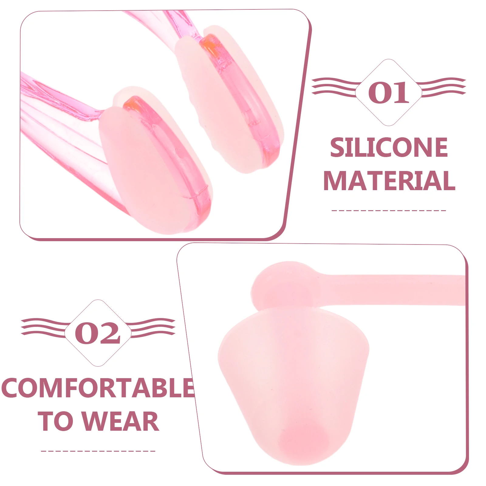 

1 set 1 Set Nose Clip Ear Plugs Swimming Waterproof Ear Protection Bathing Diving Adult Reusable Silicone Plastic Set
