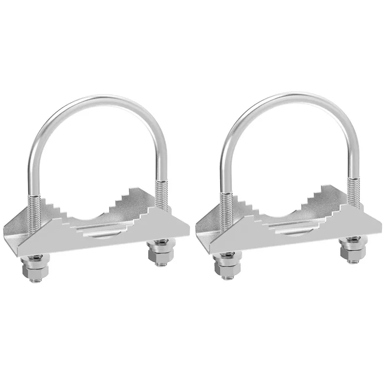 6Pcs V Jaw U Bolt Antenna Mast Mount Clamp Hardware Signal  Bracket Household Signal Equipment Installation Replacement Fitting
