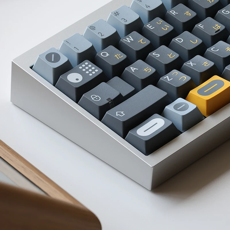 PBTfans Twist R2 Keycap Set PBT Custom Vintage grey Blue Keyboard Cap Cherry Profile Gaming Key Cap per regalo tastiera meccanica