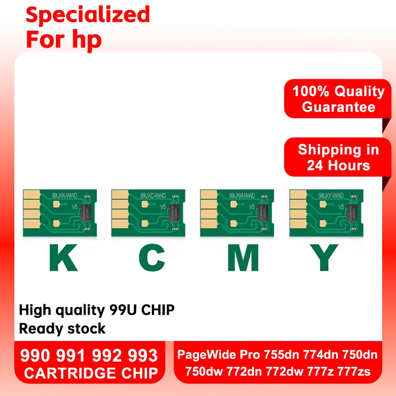 

For hp 990 991 992 993 ARC Chip Permanent Chip Newest For HP PageWide Pro 755dn 774dn 750dn 750dw 772dn 772dw 777z 777zs printer