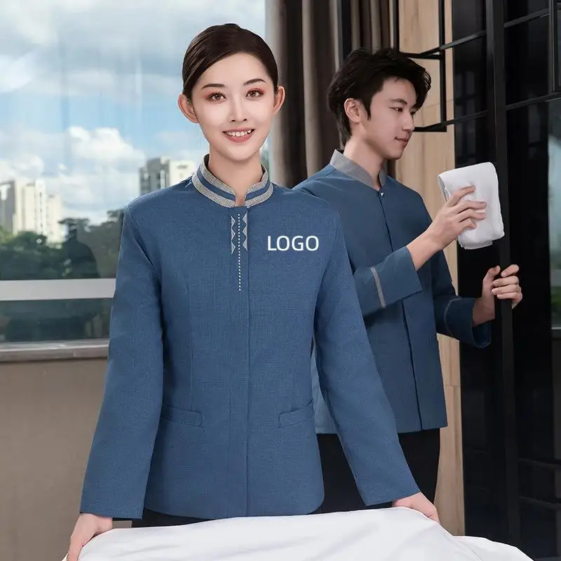 

Осенне-зимняя рабочая одежда для уборки собственности, рабочая одежда с длинными рукавами, гостиничная больница, отдел продаж, санитарно-очиститель, женская одежда