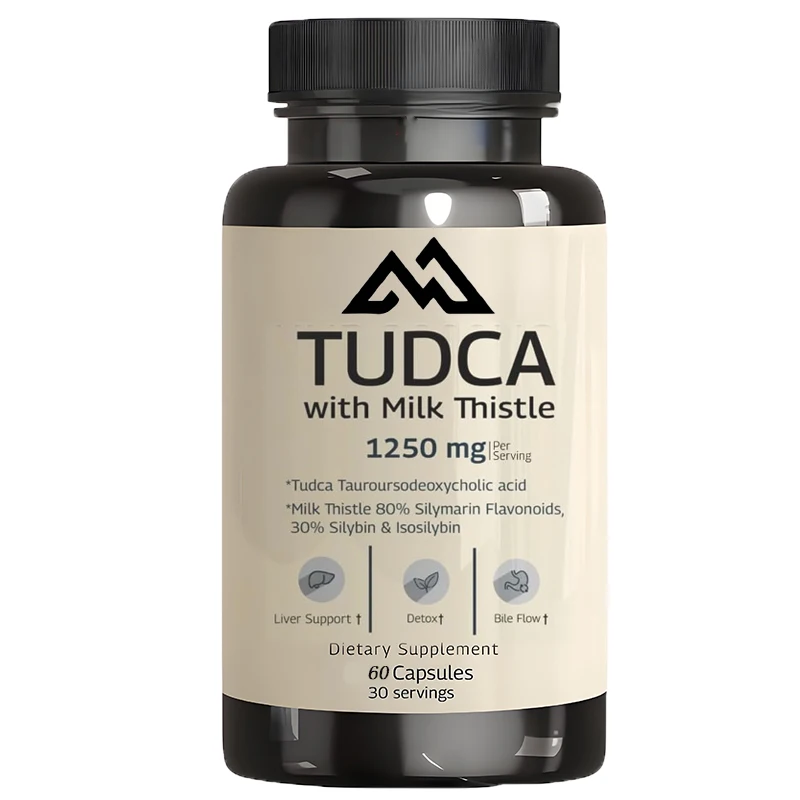 

TUDCA Milk Thistle 1250mg - Liver Support, Liver Health, Antioxidant System, Bile Salt Supplement, 60 Vegetarian Capsules