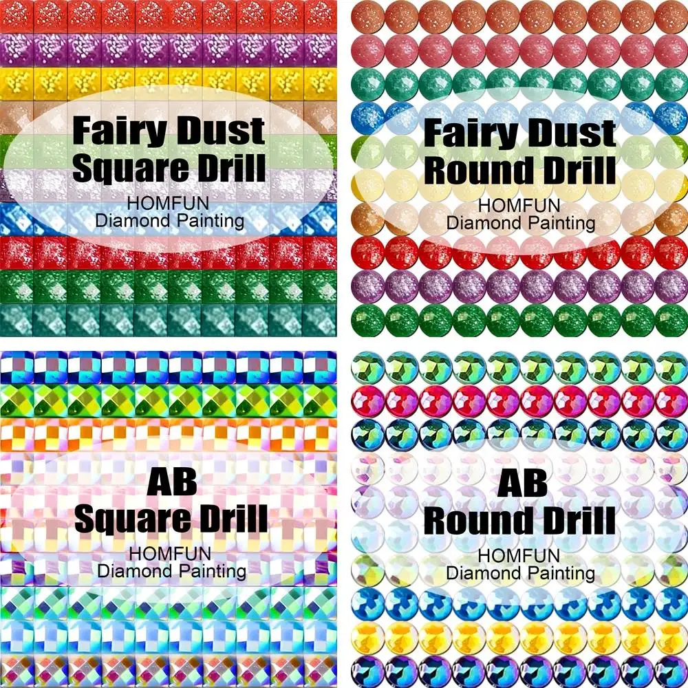 HOMFUN Fairy Dust AB D DIY Diamond Painting 