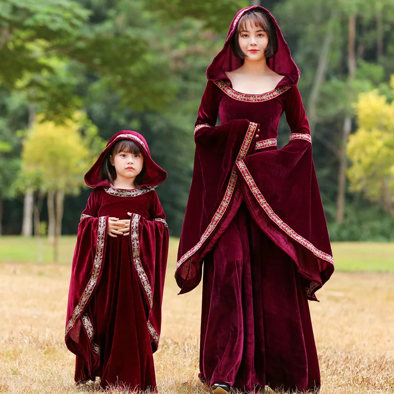 Halloween Children's Costumes Adult Medieval Retro Court Vampire Witches' Costume