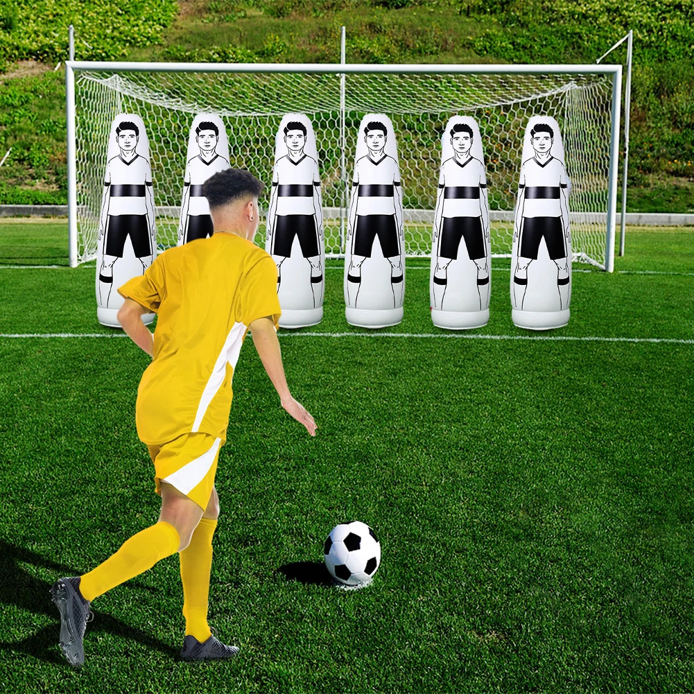 Inflatable Punching Bag Soccer Dummy Defender Training Mannequin Football Practice Tumbler for Home Exercise for Children Adults