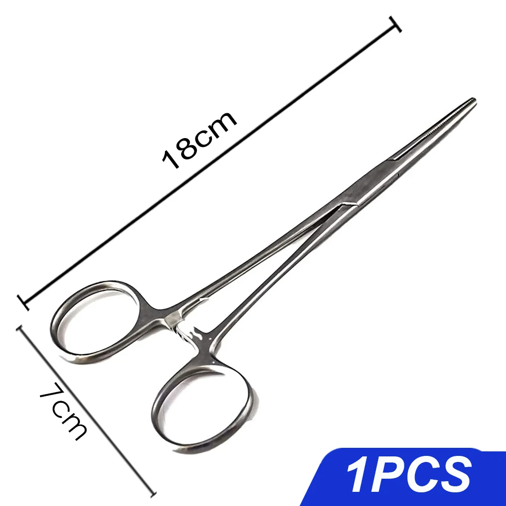 1-2Pcs Angeln Zangen Haken Extractor Gebogen Gerade Fisch Control Aushaken Ausrüstung Entferner Gebogene Spitze Slicer chirurgische Clips