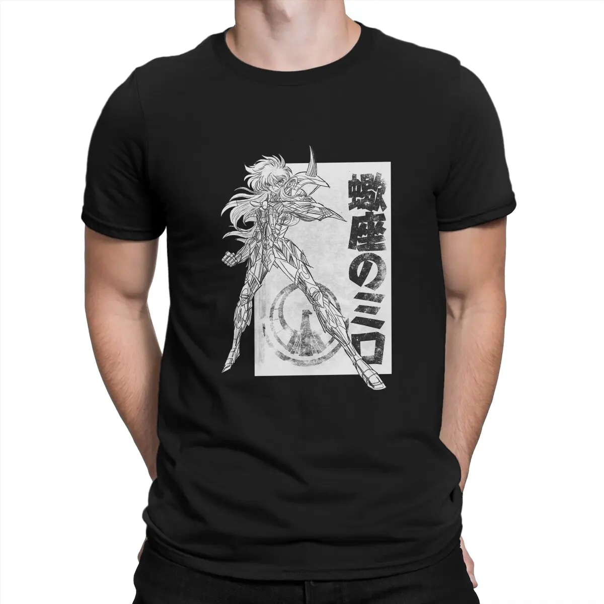 SaintSeiya Milo no Scorpio T Shirt Grunge Men Tees Summer Clothing Polyester O-Neck TShirt