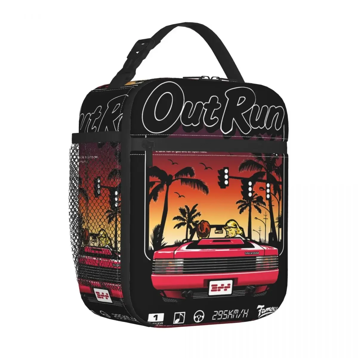 Out Run 80s Retro Arcade Game Insulated Lunch Bags Leakproof Reusable Thermal Bag Tote Lunch Box School Picnic Men Women