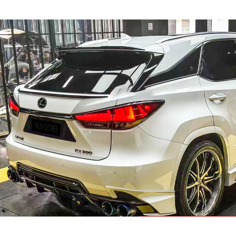 Black Spoiler For Lexus RX200 RX300 RX450 Toms Style Spoiler Top Wings Black Lip Body Kit Splitter Trunk Trim Affix Stick