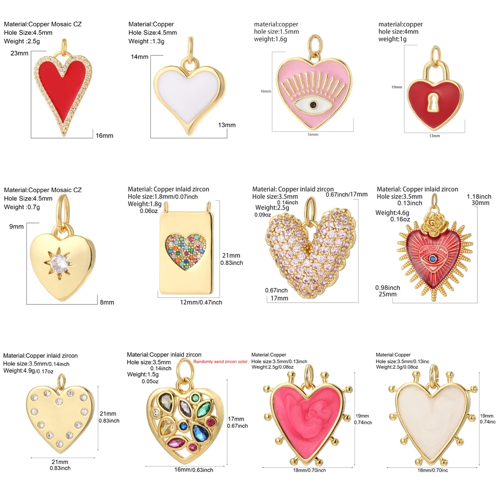 Cute Heart Eye Charms for Jewelry Making Supplies Boho Evil Blue Eye Pendant Diy Woman Earring Necklace Gold Color Dijes Summer