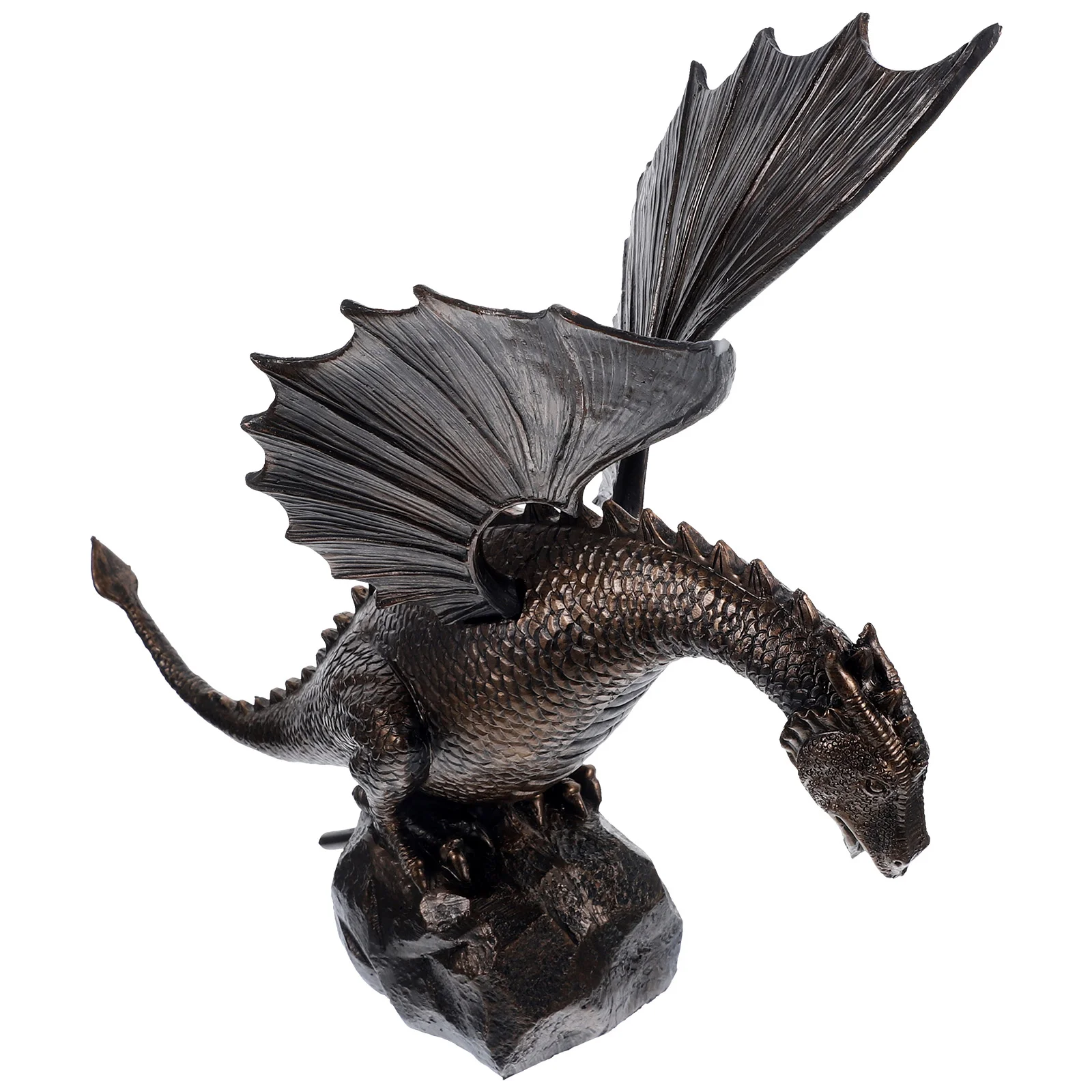 

Fountain Dragon Statue Garden Sculpture Tabletop Waterfall Lawn Ornament Resin Crafts Yard Decor Outdoor Fountains Nozzle