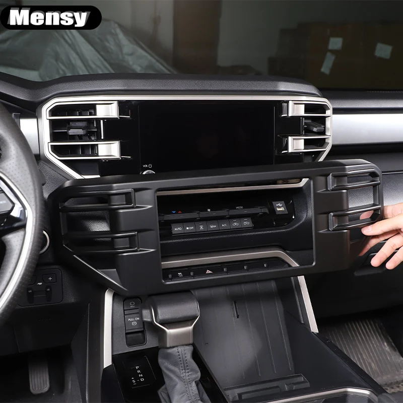 

Для Toyota Tundra 2022-2025 ABS интерьер автомобиля GPS навигация отделка рамка мультимедийная консоль декоративная наклейка наклейка