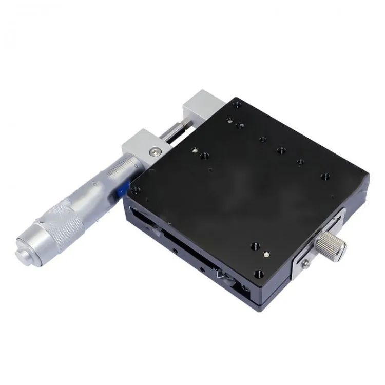 

80x80mm X Axis Trimming Station Micrometer Manual Displacement Platform Manual Linear Stage