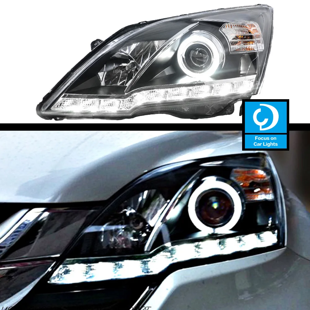 Car Front Headlight for CR-V 2007-2011 CRV LED HeadLamp Styling Dynamic Turn Signal Lens Automotive Accessories Assembly 2 PCS