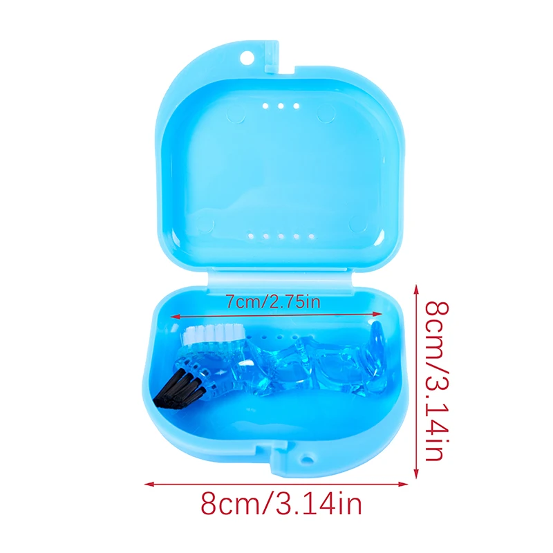 Denture Cleaning Brush Soft Multi-Layered Bristles False Teeth Brush Y-shape Oral Care Tool Teeth Brushes Denture Box