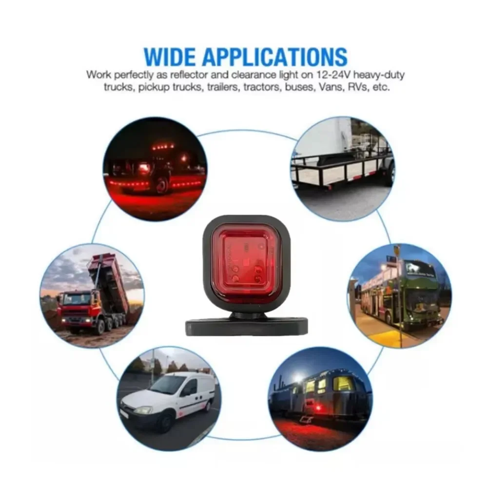 For Trucks Truck Side Lamp Trailer Light For Vehicle Identification Easy Install Motorcycle Lights Trailer Light