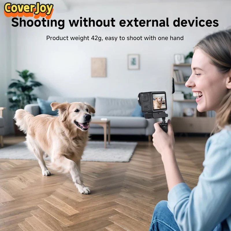 CoverJoy Universele Magnetische Adapter voor DJI Action 5 Pro 4/3/2 Camera met 1/4 Inch Statief Mount Base connector Cover