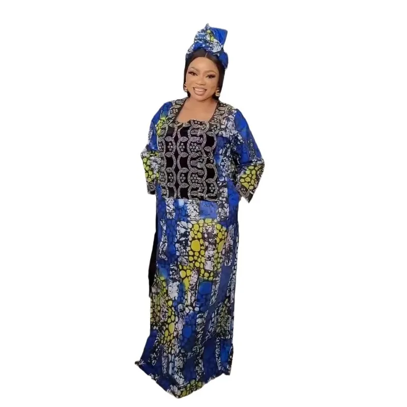 

2025 African Dresses for Women Traditional Africa Clothing Dashiki Ankara Outfits Gown Abayas Robe Muslim Kaftan Maxi Long Dress