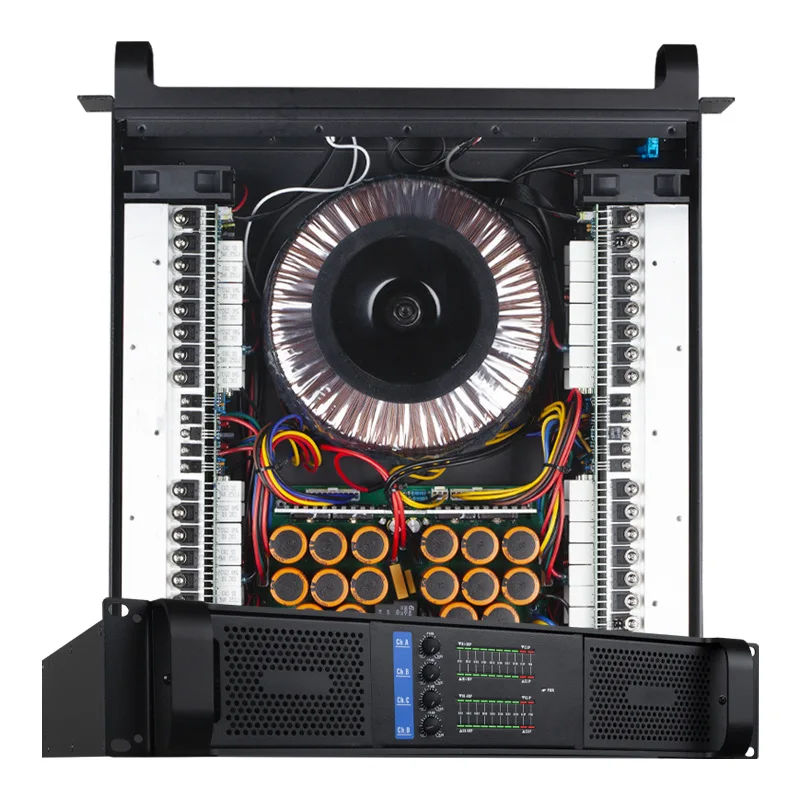 

AQ8000 Professional 4*800W Performance Power Amplifier High-Power Post For Bar KTV Weddings Metal Shell Speaker FP10000Q