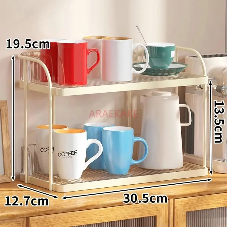 

1pcs Cup holder, cup storage rack, desktop double-layer tea cup, water cup storage rack, dining table acrylic placement rack