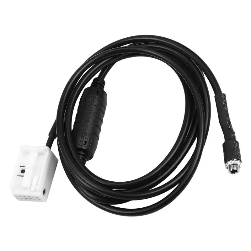 A03Z-2X AUX Audio Cable Line Connector With Resistor 1.5M 12 Pin For BMW E60 E61 E63 E64 E65 E66 E81 E82 E83 E87 E88 E90 E91