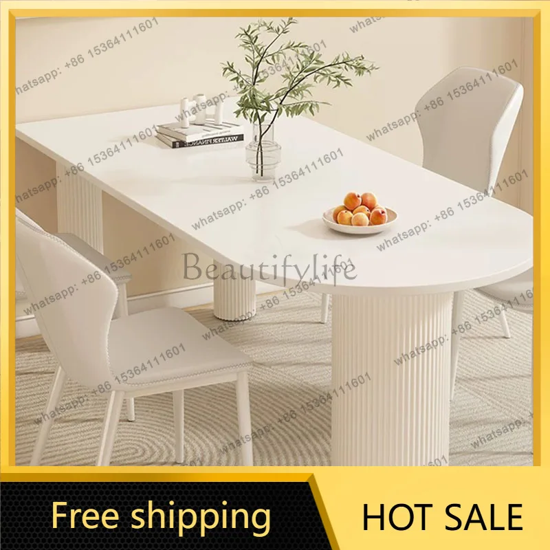 FG Designer Lounge Dining Table Chairs Coffee Restaurant Kitchen Modern Dining Table Writing Space Saving Muebles Home Furniture