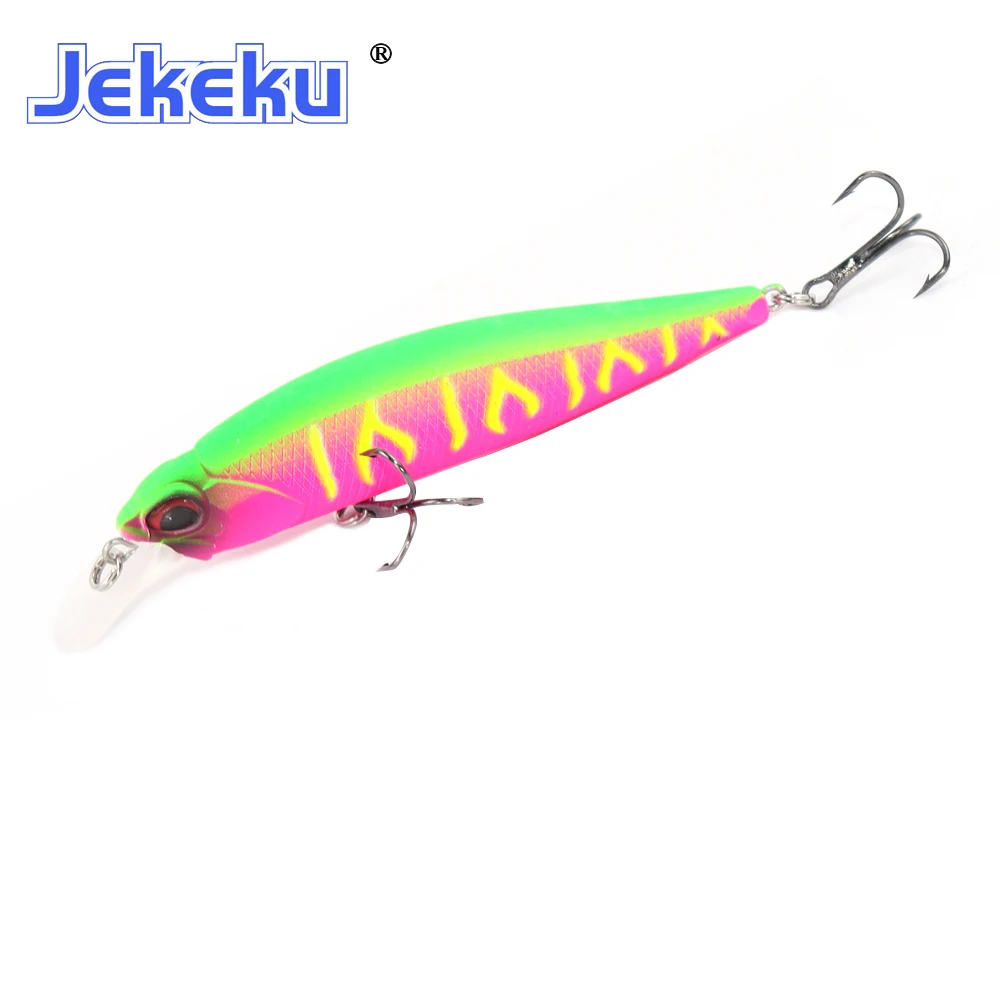 JEKEKU NEW 1pc 75mm 8.5g Hard Minnow Bait with 2 Hooks Wobbler Minnow Artificial Fishing Lure Hot Model Professional Minnow