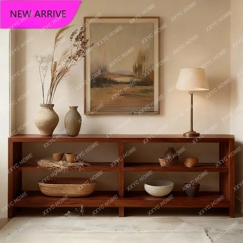 

XX Entrance table Solid wood corridor End view table retro decorative table Shelf sofa