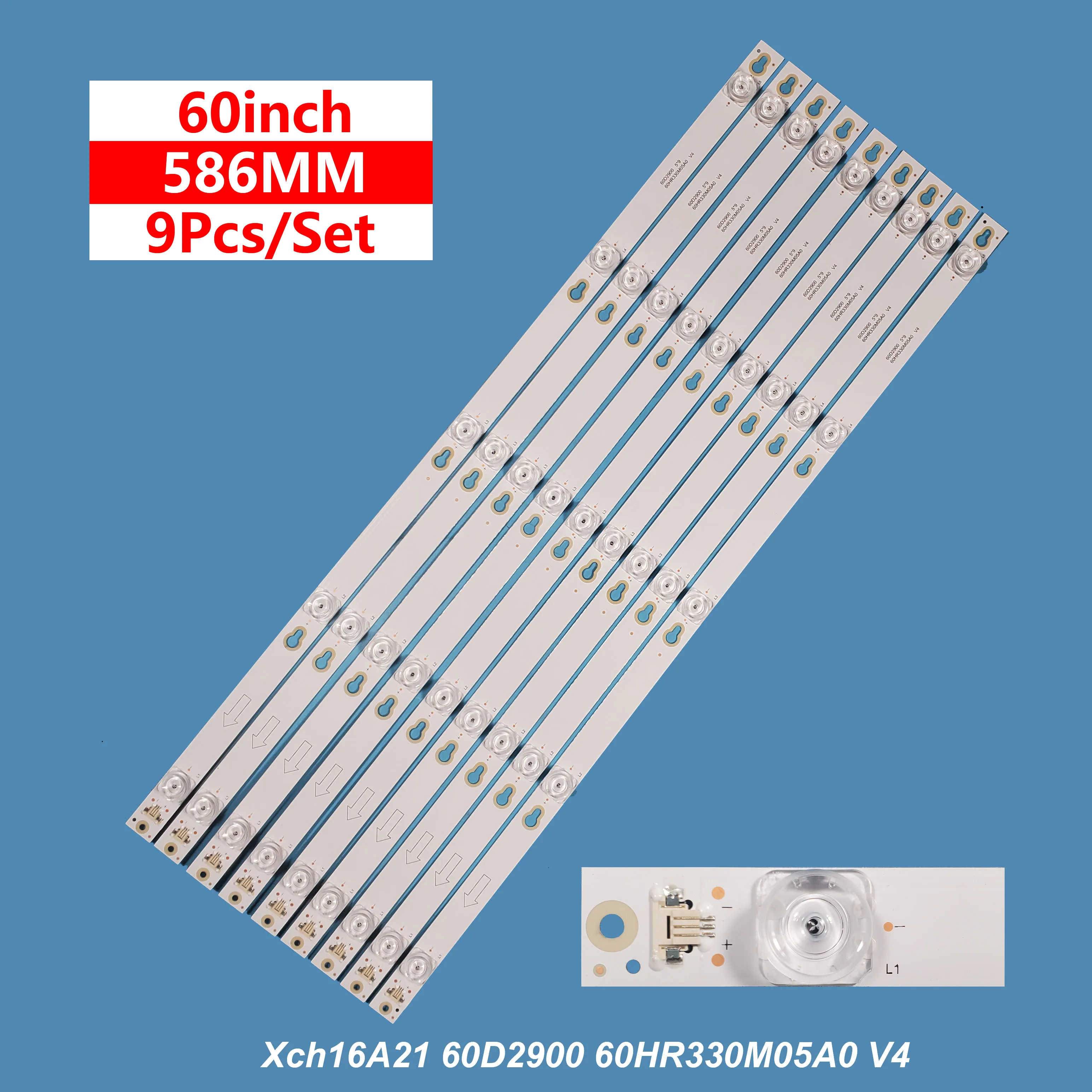 strisce-tv-led-per-60d2900-60hr330m05a0-v4-5led-9-pz-set-6v2w-586-18mm-60d2900-per-tv-led-da-60-pollici