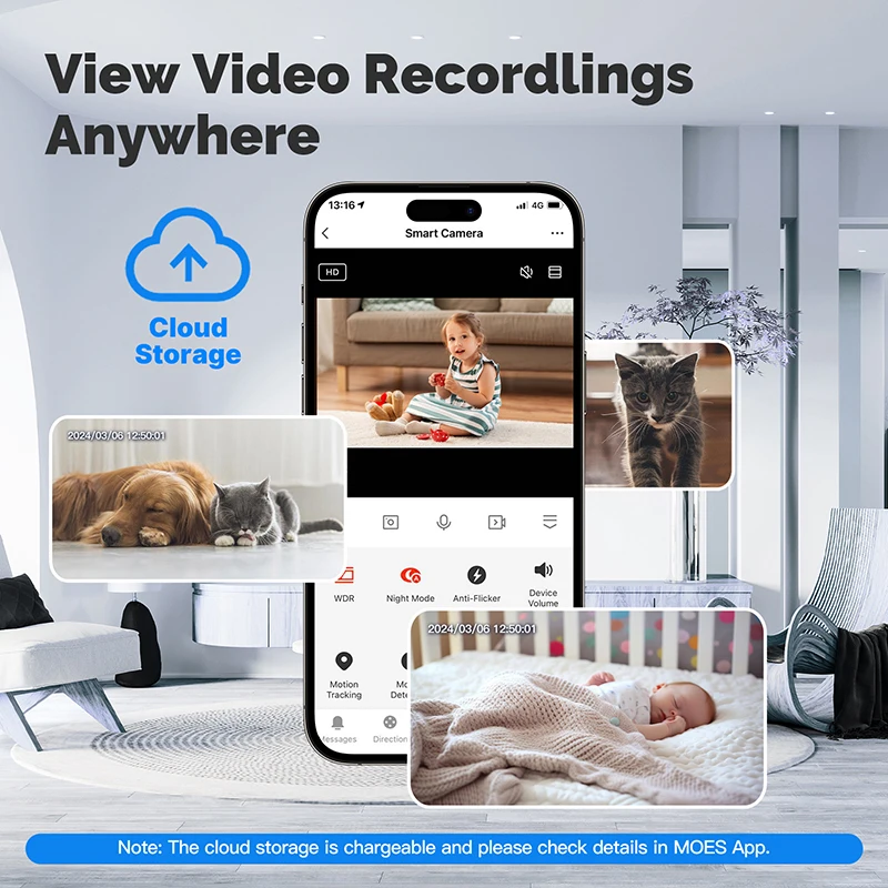 Wifi Ip Camera Wireless Home surveillance HD Video Indoor House interior Monitor Security And Protection Alam Tuya Smart Life