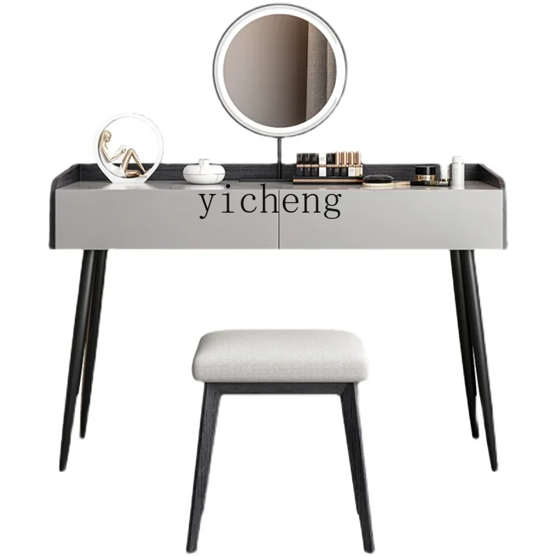 Stone Plate Dressing Table Bedroom Modern Minimalist Makeup Table Affordable Luxury Style Storage Cabinet