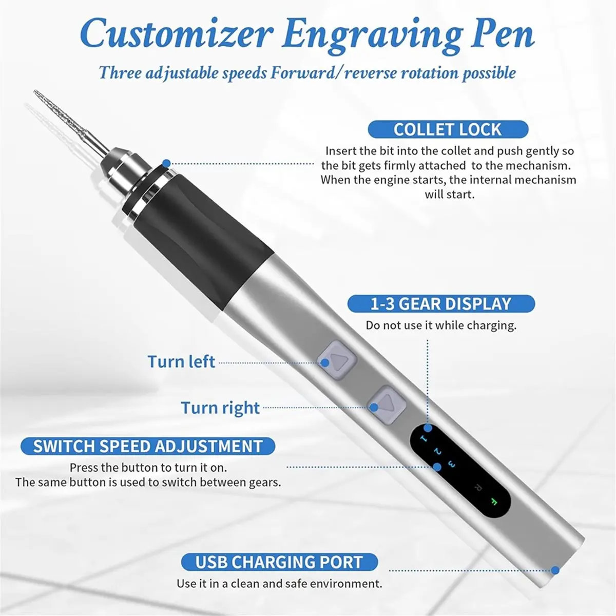 【BAAQ】 Electric Engraving Pen, Ultimate Cordless Engraving Pen for Artists & DIYers - Engrave 60+ Surfaces - Beginner Friendly