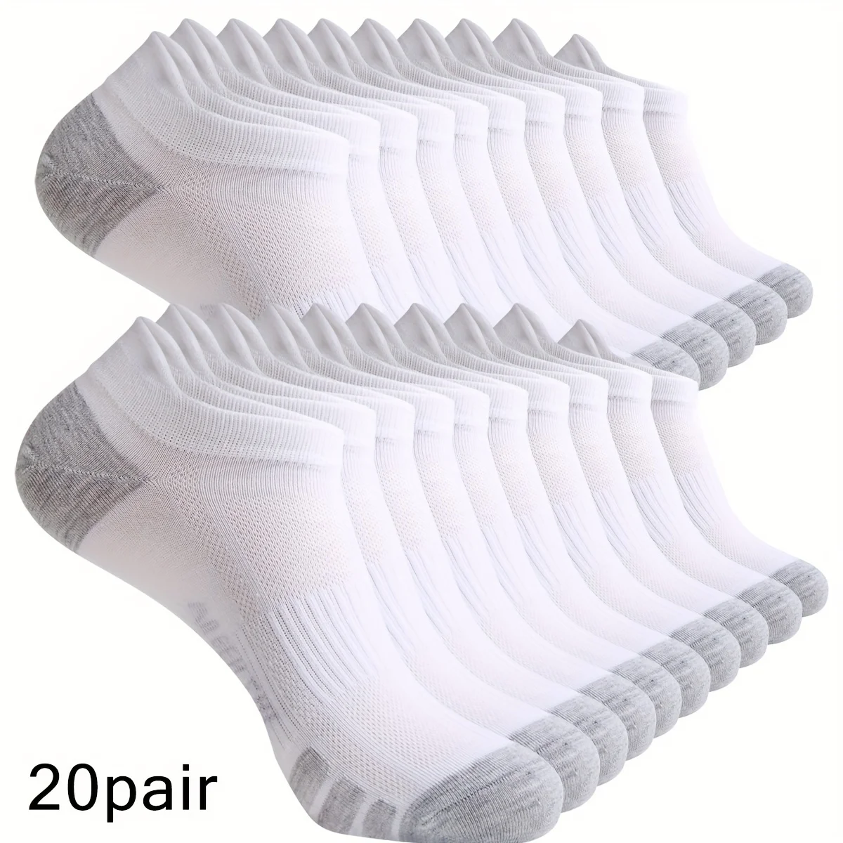 

20 pairs Ladies Breathable Quick-Dry Running Socks Comfortable Lightweight Footwear for Women