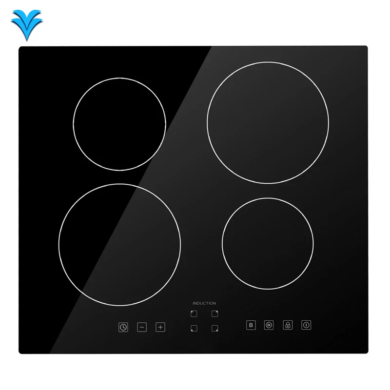 

Ceramic Induction Cooker 2/4/5/6 Burners Black Touch Control Built in Cooktop Hob 9 Power Level With Over Heating Protection