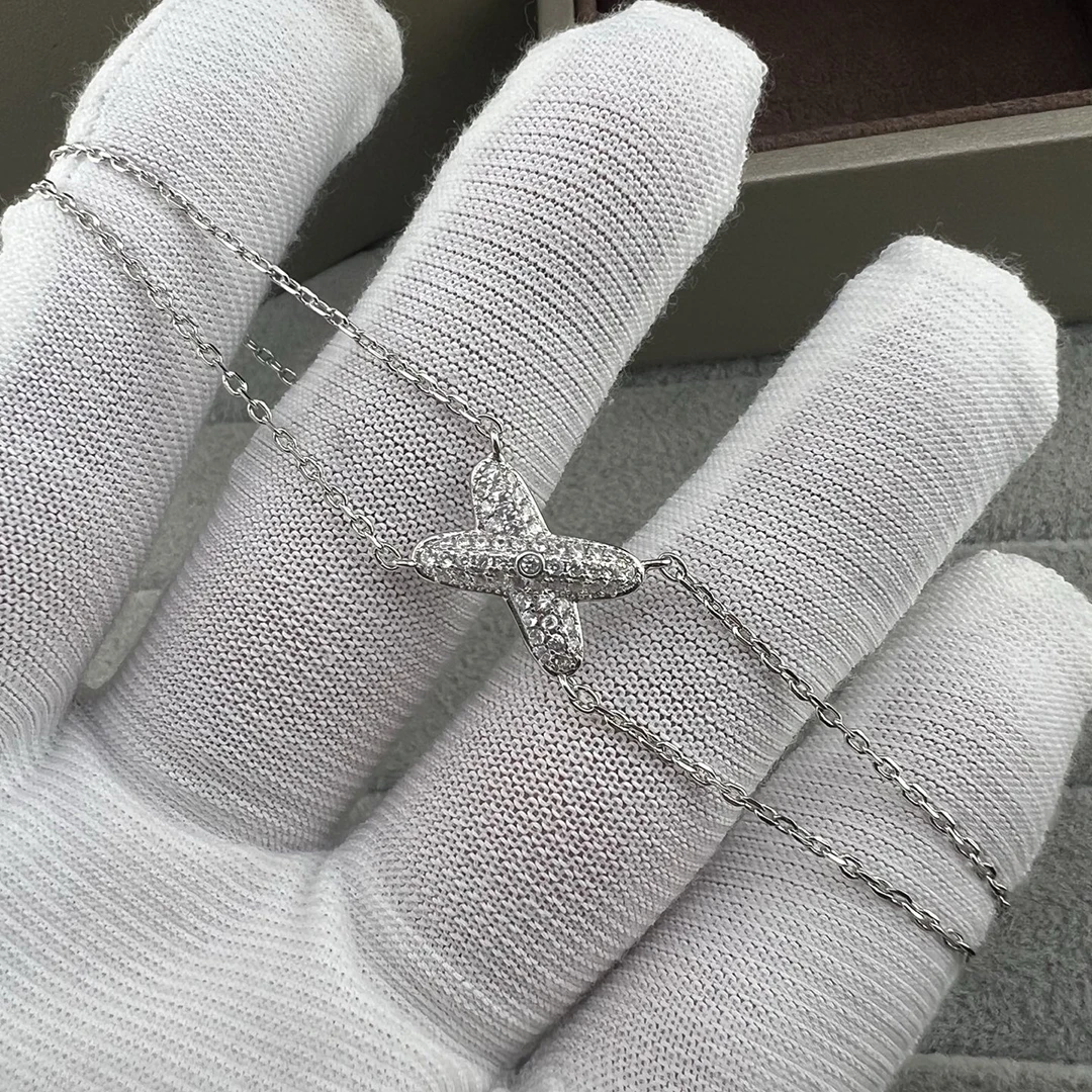 Romantic Women's Jewelry. Full Diamond Zircon Bracelet and Necklace, Sparkling Party Jewelry Holiday Gifts 4