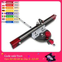 ENJOYWOOD Table Saw Miter Gauge with 890mm Extendable Miter Fence for Table Saws Inverted Carving Machine Woodworking Tool